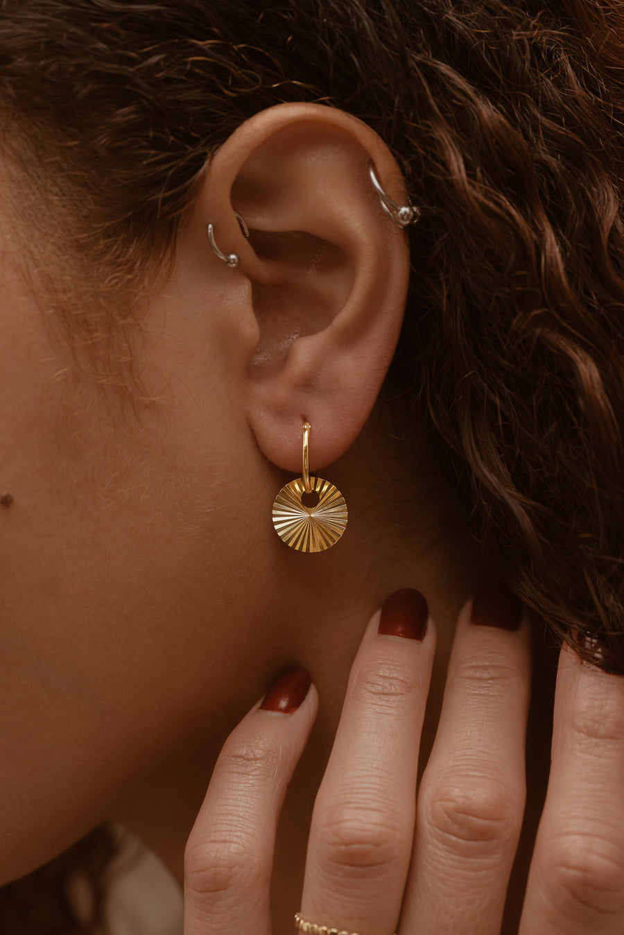 JARA boucles d'oreilles en Or vermeil 14K