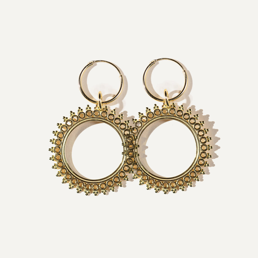 YATA boucles d'oreilles en Or vermeil 14K