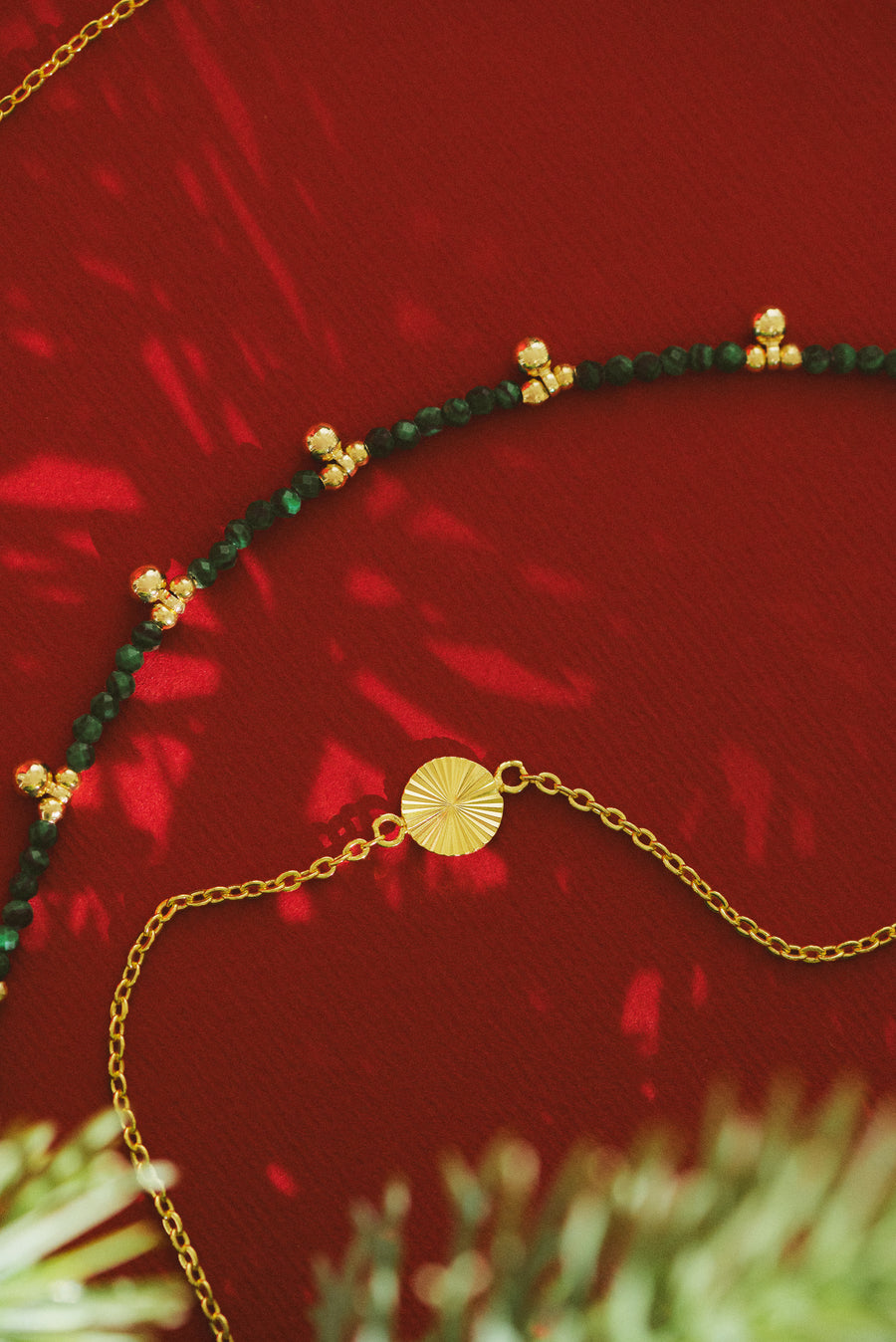 GEMA bracelets Malachite & Or vermeil 14K